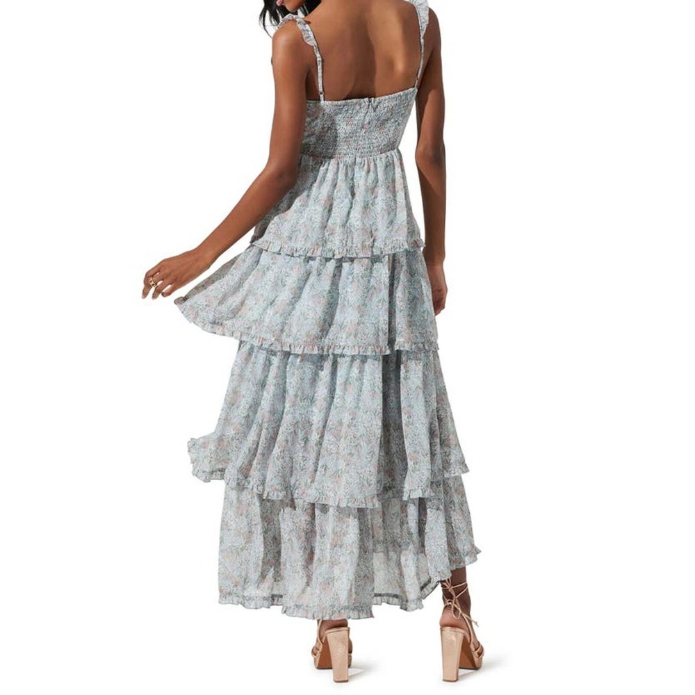 Astr Blue Floral Maxi Dress - Picture 5 of 7